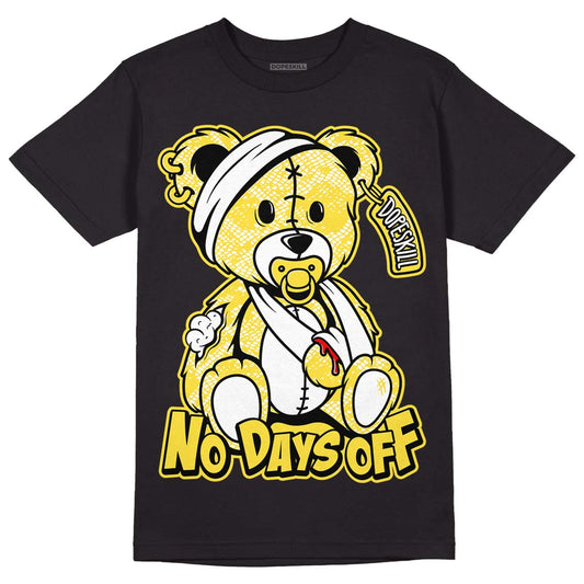 Yellow Snakeskin 11s DopeSkill T-Shirt Hurt Bear Graphic