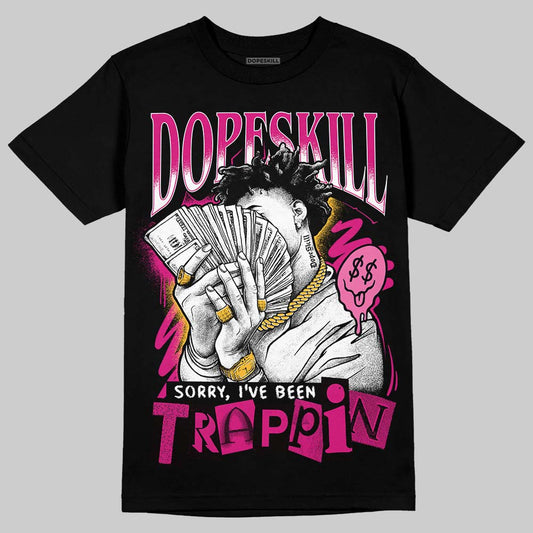 Rick RO Pink Leather Sneakers DopeSkill T-Shirt Sorry I've Been Trappin Graphic