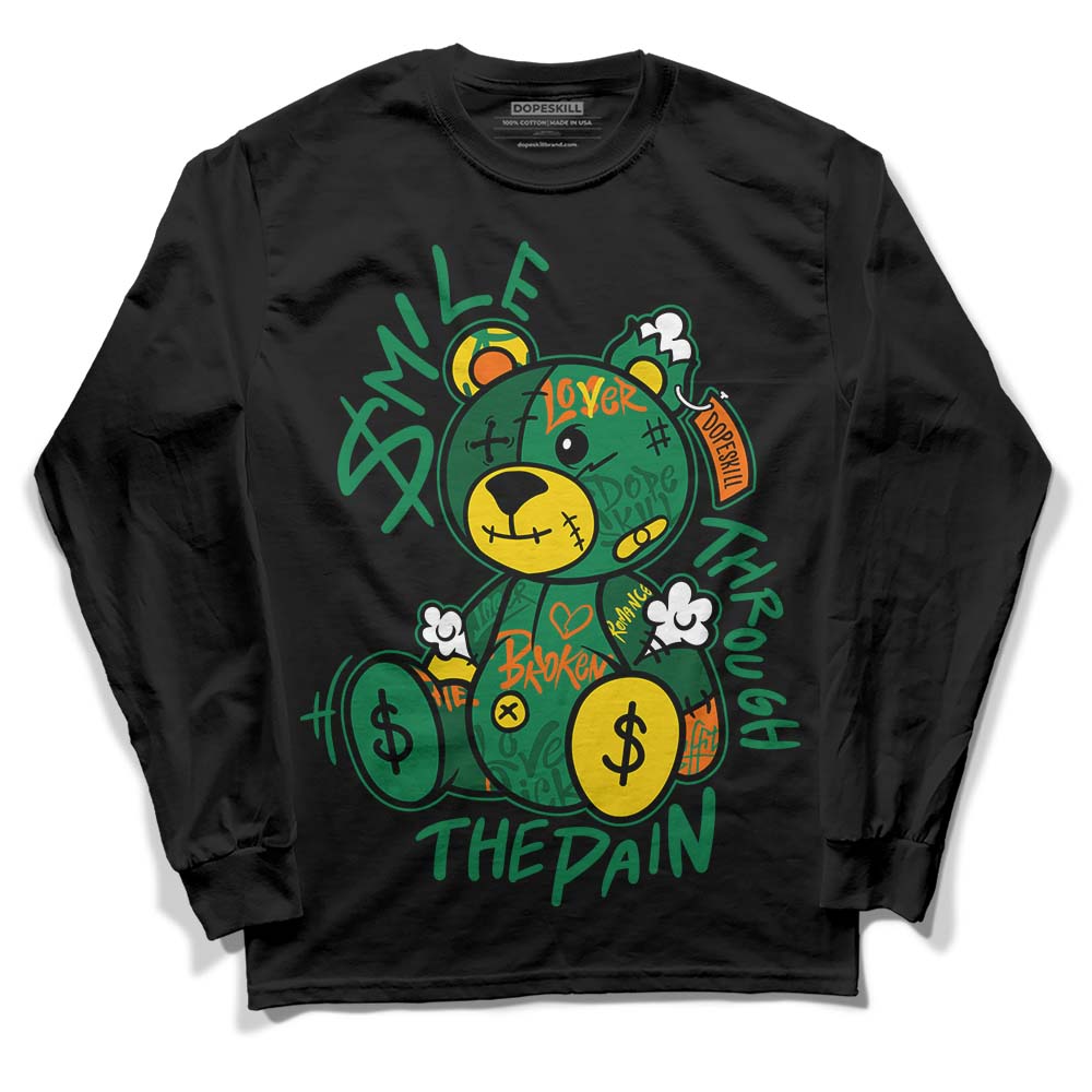 Green Collection DopeSkill Long Sleeve T-Shirt Smile Through The Pain Graphic