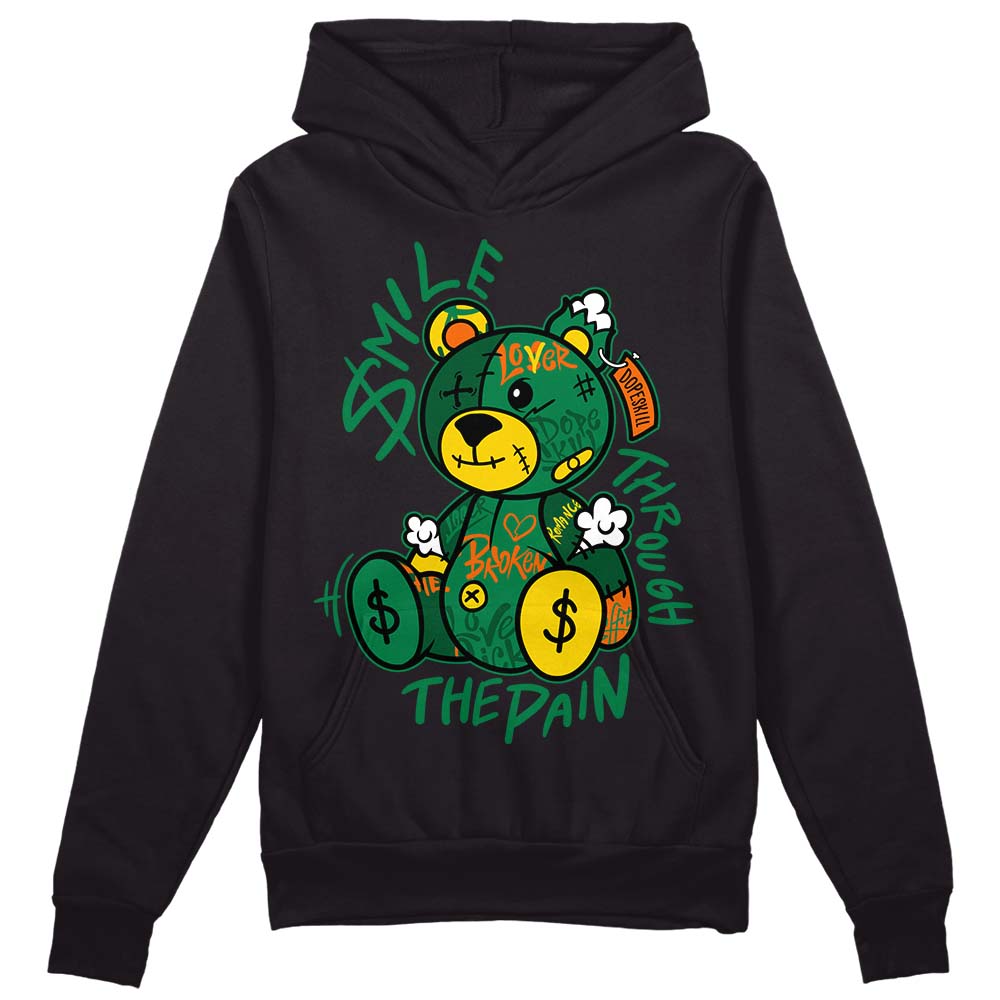 Green Collection DopeSkill Hoodie Sweatshirt Smile Through The Pain Graphic