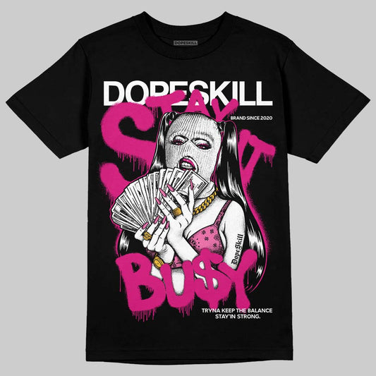 Rick RO Pink Leather Sneakers DopeSkill T-Shirt Stay It Busy Graphic
