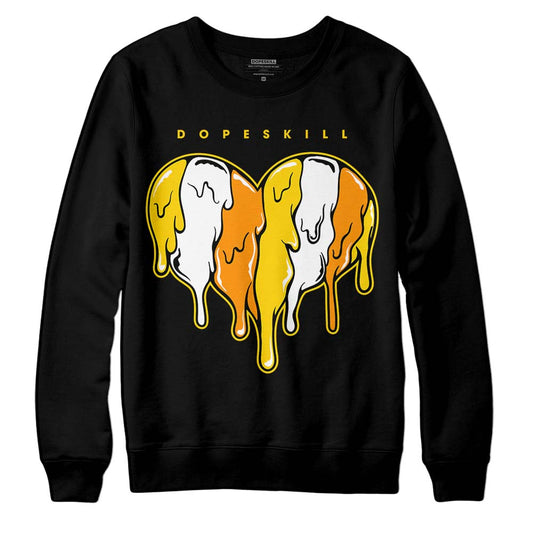 Yellow Ochre 6s DopeSkill Sweatshirt Slime Drip Heart Graphic