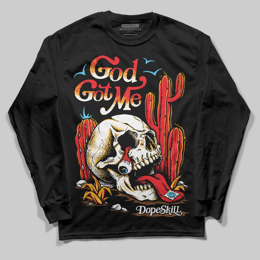 Red Collection DopeSkill Long Sleeve T-Shirt God Got Me Graphic