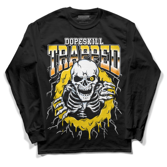 Yellow Ochre 6s DopeSkill Long Sleeve T-Shirt Trapped Halloween Graphic