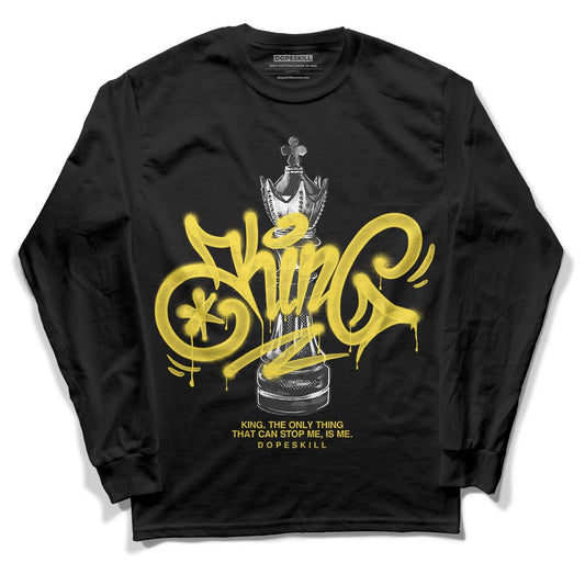 Yellow Snakeskin 11s DopeSkill Long Sleeve T-Shirt King Chess Graphic