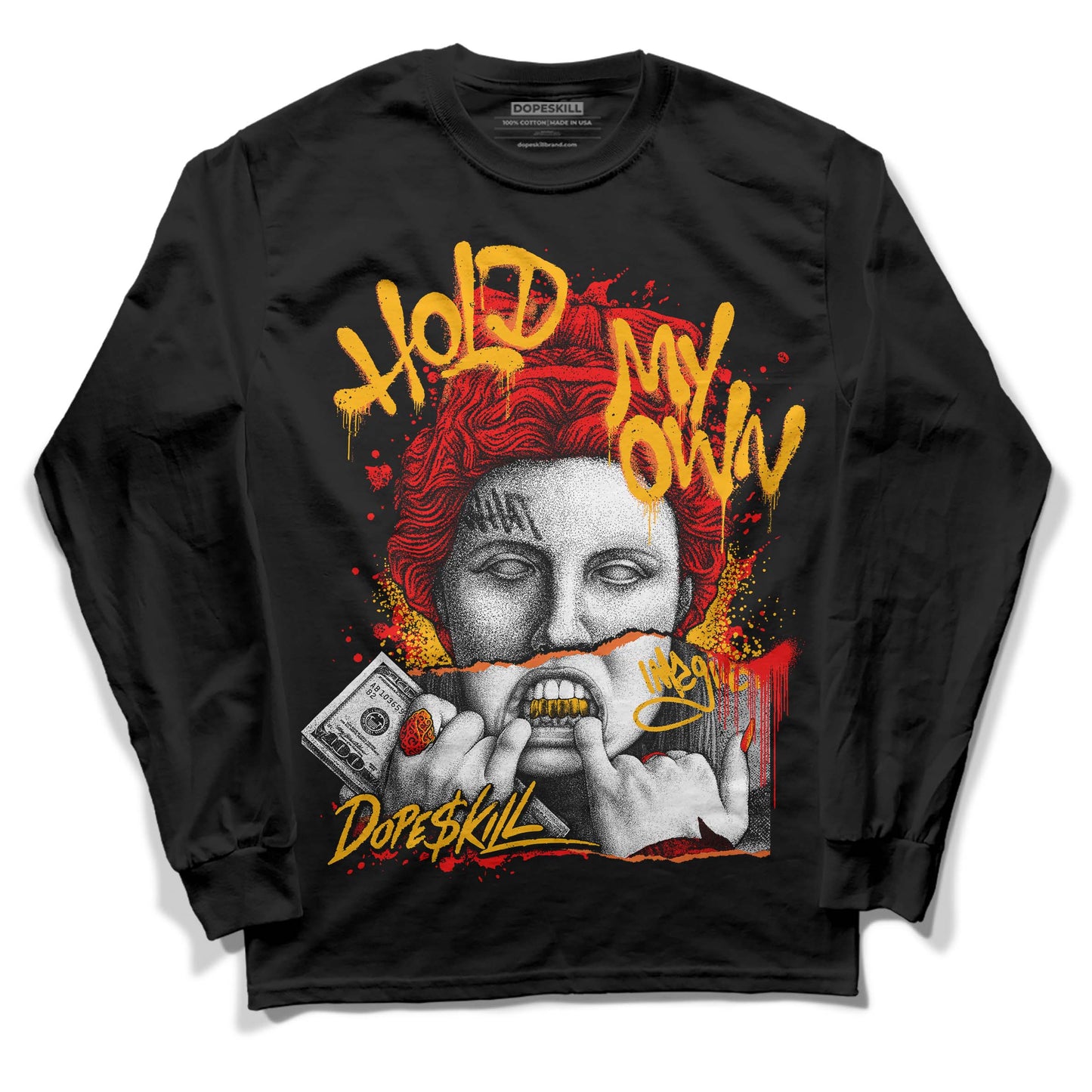 Red Collection DopeSkill Long Sleeve T-Shirt Hold My Own Graphic