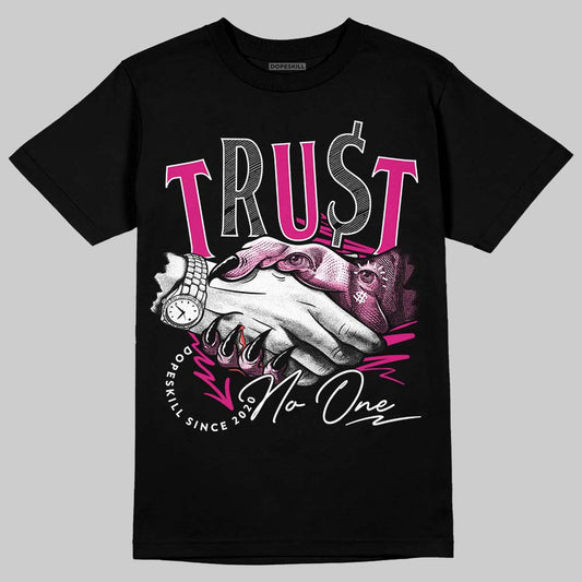 Rick RO Pink Leather Sneakers DopeSkill T-Shirt Trust No One Graphic