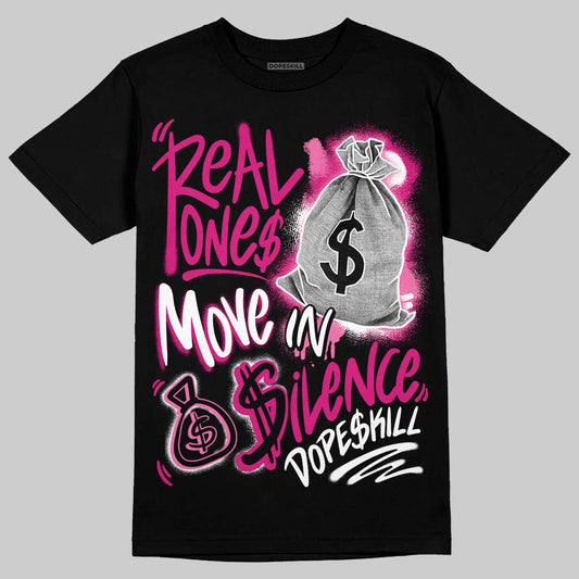 Rick RO Pink Leather Sneakers DopeSkill T-Shirt Real Ones Move In Silence Graphic