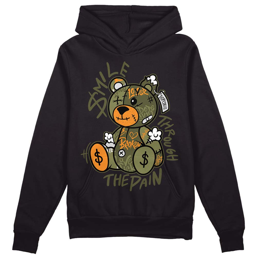 Olive 5s DopeSkill Hoodie Sweatshirt Smile Through The Pain Graphic