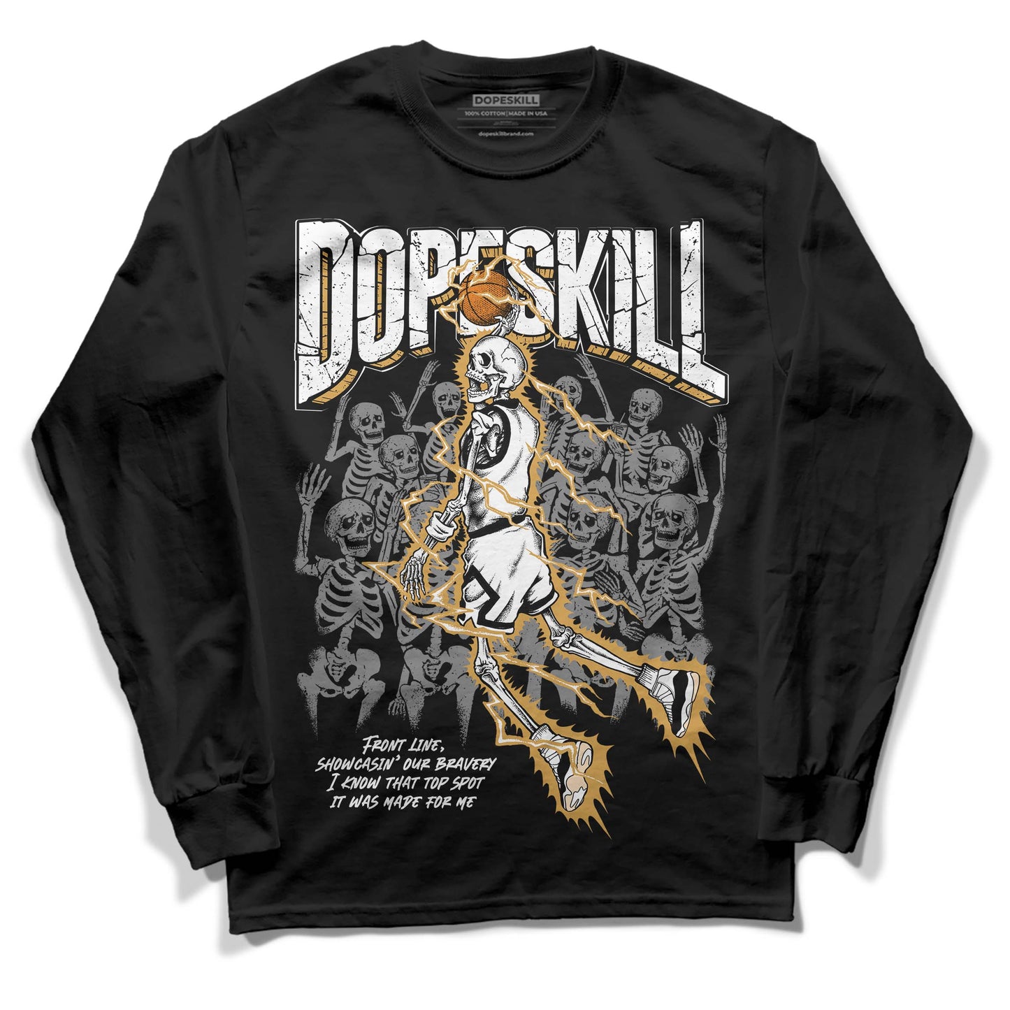 Gratitude 11s DopeSkill Long Sleeve T-Shirt Thunder Dunk Graphic