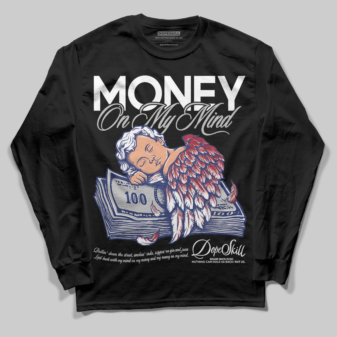 Rare Air Deep Royal Blue 1s DopeSkill Long Sleeve T-Shirt MOMM Graphic