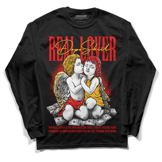 Red Collection DopeSkill Long Sleeve T-Shirt Real Lover Graphic