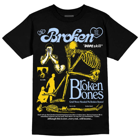 Yellow Ochre 6s DopeSkill T-Shirt Broken Bones Graphic