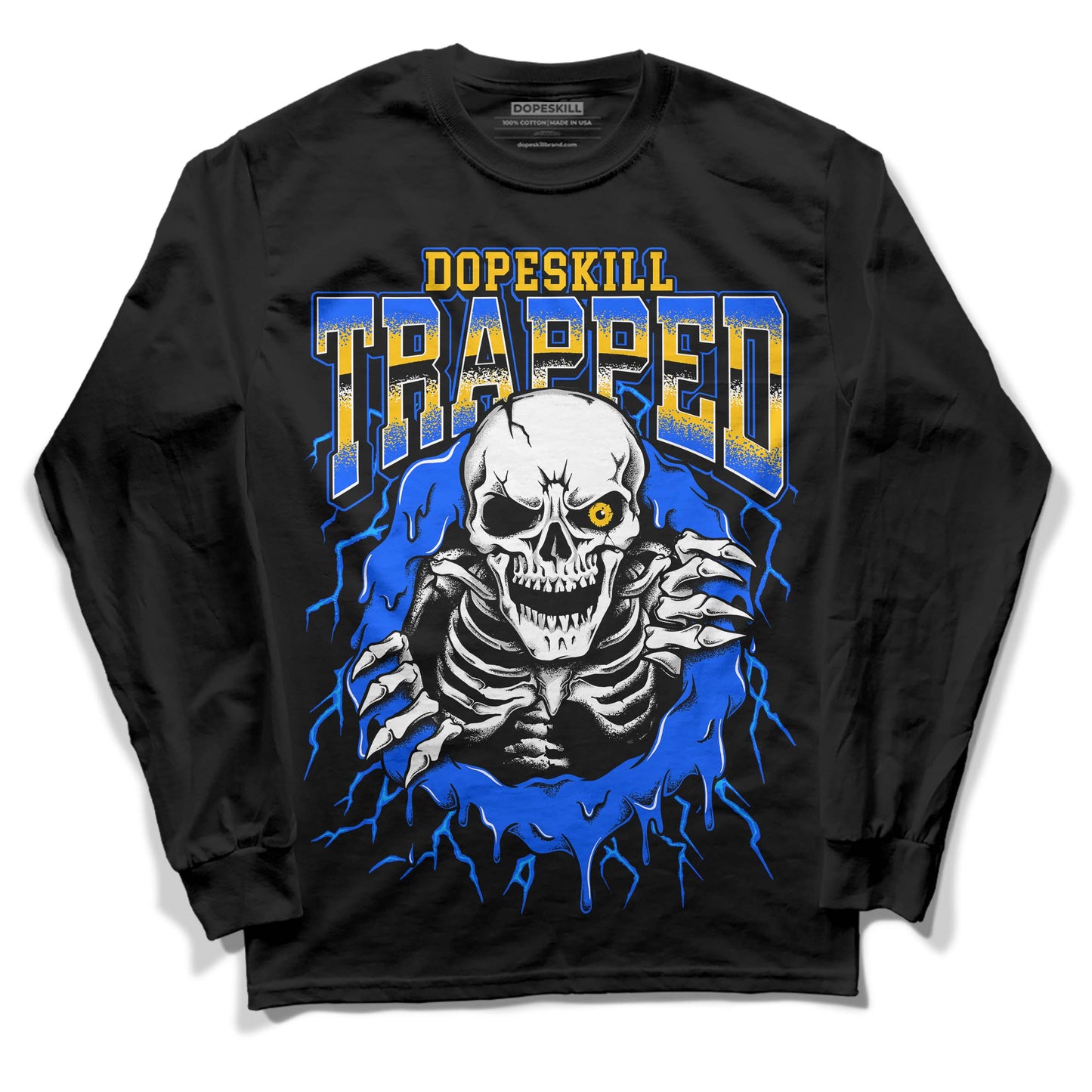 Royal Blue Collection DopeSkill Long Sleeve T-Shirt Trapped Halloween Graphic