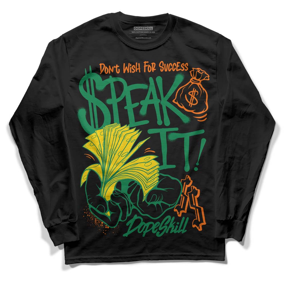 Green Collection DopeSkill Long Sleeve T-Shirt Speak It Graphic