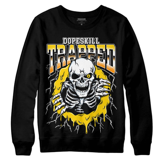 Yellow Ochre 6s DopeSkill Sweatshirt Trapped Halloween Graphic