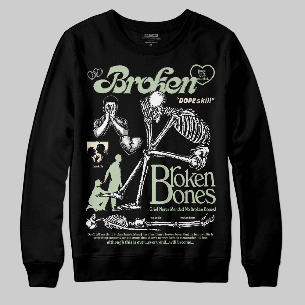Seafoam 4s 2025 DopeSkill Sweatshirt Broken Bones Graphic