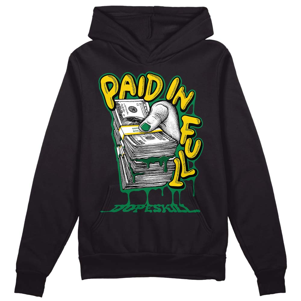 Green Collection DopeSkill Hoodie Sweatshirt Paid In Full Graphic