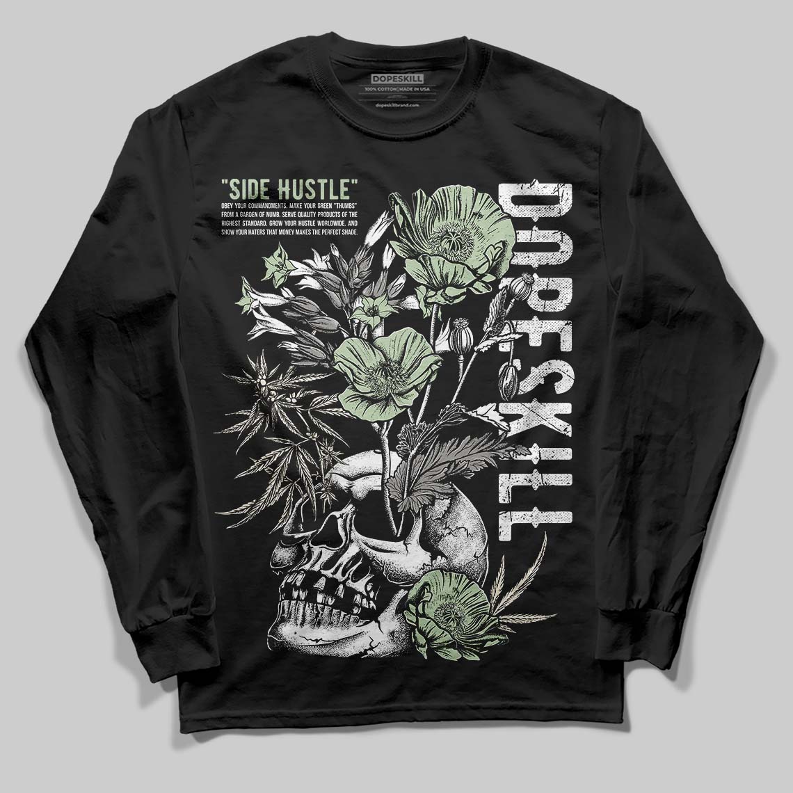 Seafoam 4s 2025 DopeSkill Long Sleeve T-Shirt Side Hustle Graphic