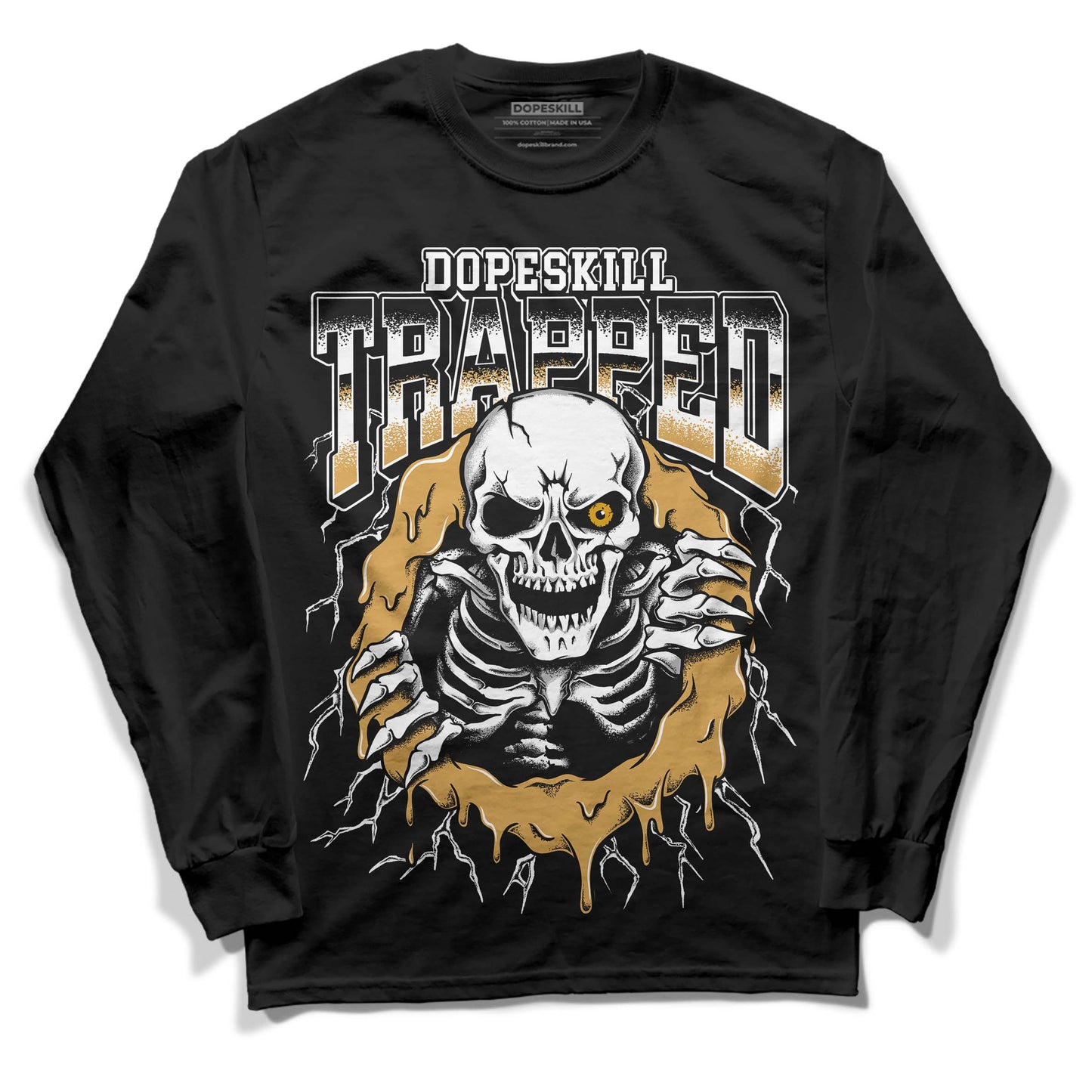 Gratitude 11s DopeSkill Long Sleeve T-Shirt Trapped Halloween Graphic