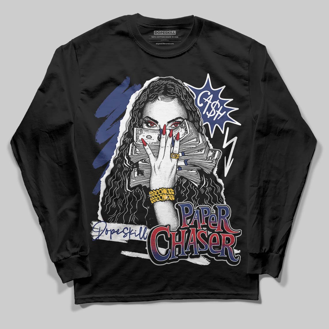 Rare Air Deep Royal Blue 1s DopeSkill Long Sleeve T-Shirt NPC Graphic