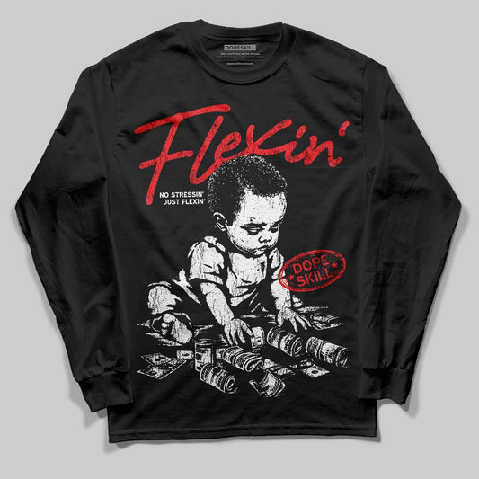 Red Collection DopeSkill Long Sleeve T-Shirt Flexin' Graphic