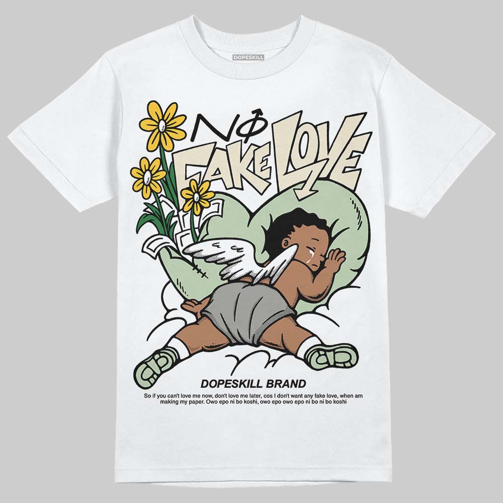Seafoam 4s 2025 DopeSkill T-Shirt No Fake Love Graphic