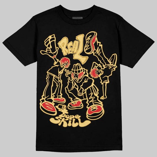 Quai 54 x Tour Yellow Black 1s DopeSkill T-Shirt Real Y2K Players Graphic