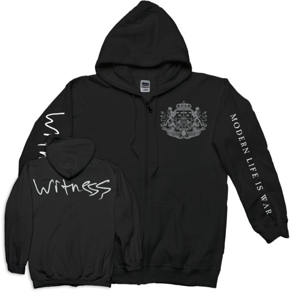 Crest Zippered Hooded Sweatshirt Style002
