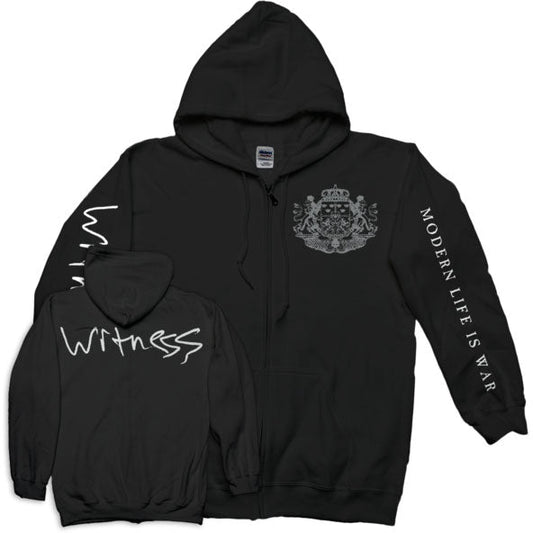 Crest Zippered Hooded Sweatshirt Style002