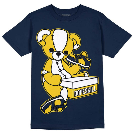 Michigan Dunks DopeSkill Midnight Navy T-Shirt Sneakerhead BEAR Graphic