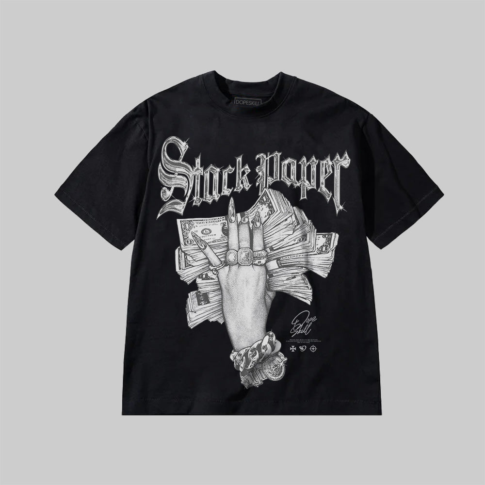 Stack Paper Grey Graphic DopeSkill Premium T-Shirt