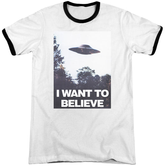 Believe Poster Adult Ringer T-shirt