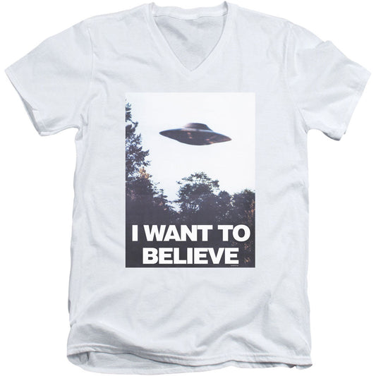 Believe Poster Adult V-Neck Slim Fit T-shirt
