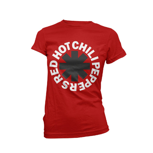 Classic B&w Asterisk (red) Womens T-shirt