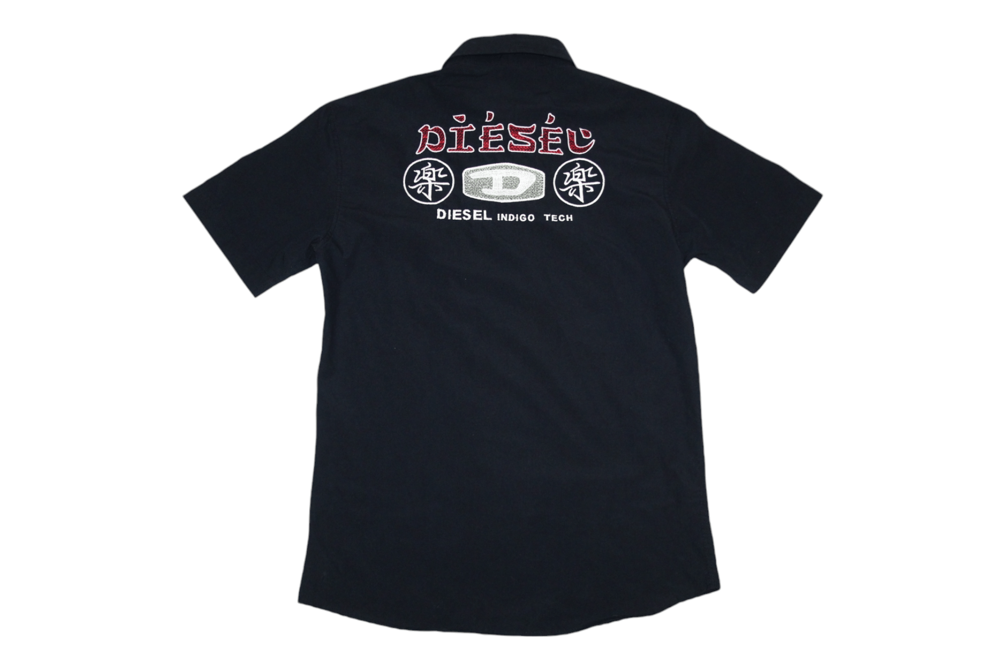 Vtg Diesel Indigo Tech Japanese Style S S Shirt