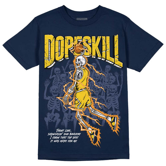 Michigan Dunks DopeSkill Midnight Navy T-Shirt Thunder Dunk Graphic