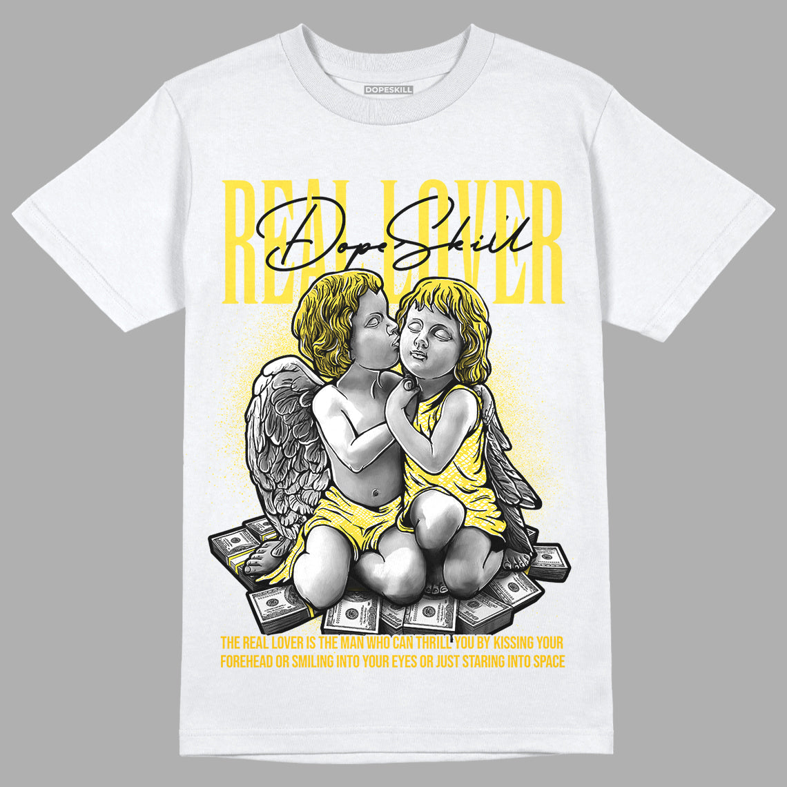 Yellow Snakeskin 11s DopeSkill T-Shirt Real Lover Graphic