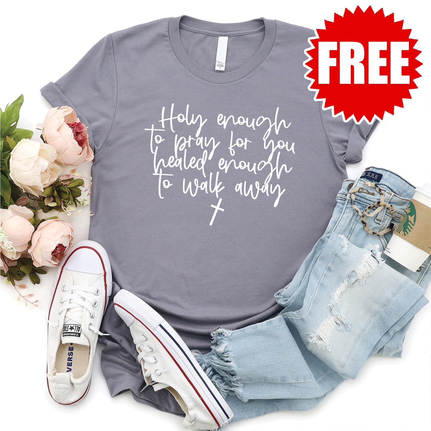 Holy Tee - Heather Storm - 0