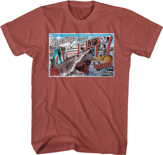 50th Anniversary Postcard Jaws T-Shirt