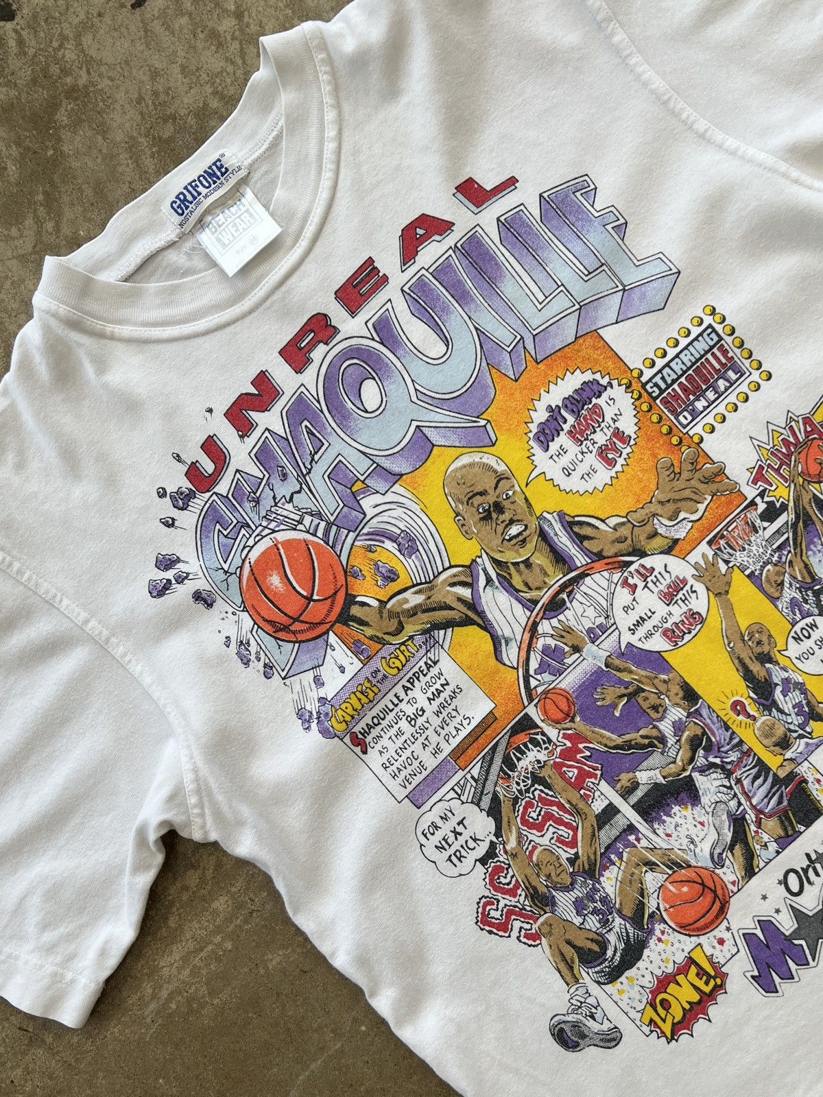 Vintage Shaquille O Neal Shaq Orlando Magic Comic Tee Medium Hoodie, Sweatshirt | FlexRushtees.com