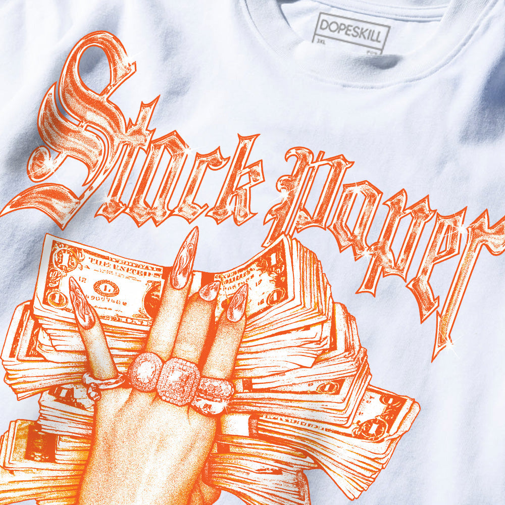 Stack Paper Orange Black White Graphic DopeSkill Premium T-Shirt