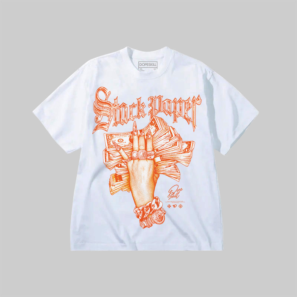 Stack Paper Orange Black White Graphic DopeSkill Premium T-Shirt