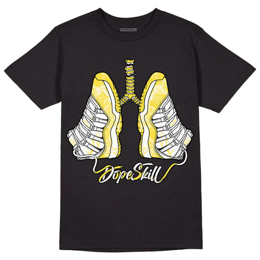Yellow Snakeskin 11s DopeSkill T-Shirt Breathe Graphic