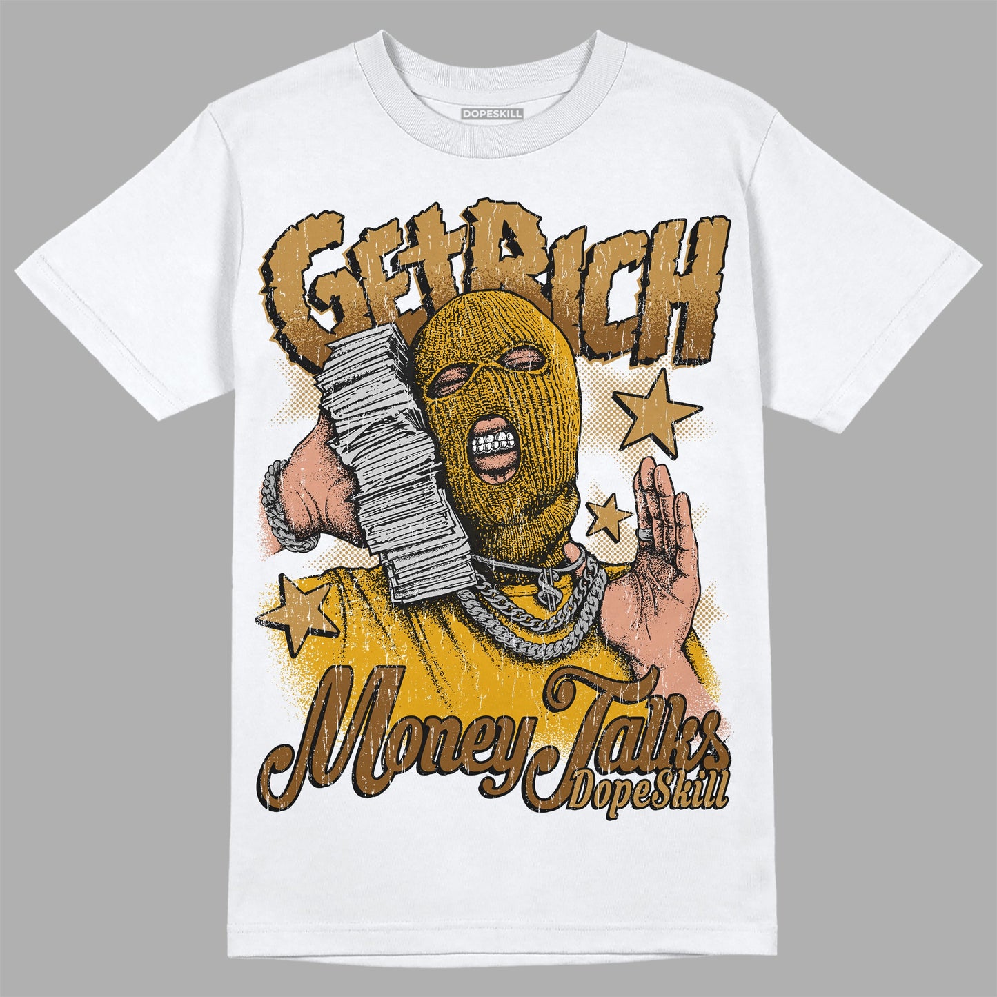 Wheat 13s DopeSkill T-Shirt Get Rich Graphic