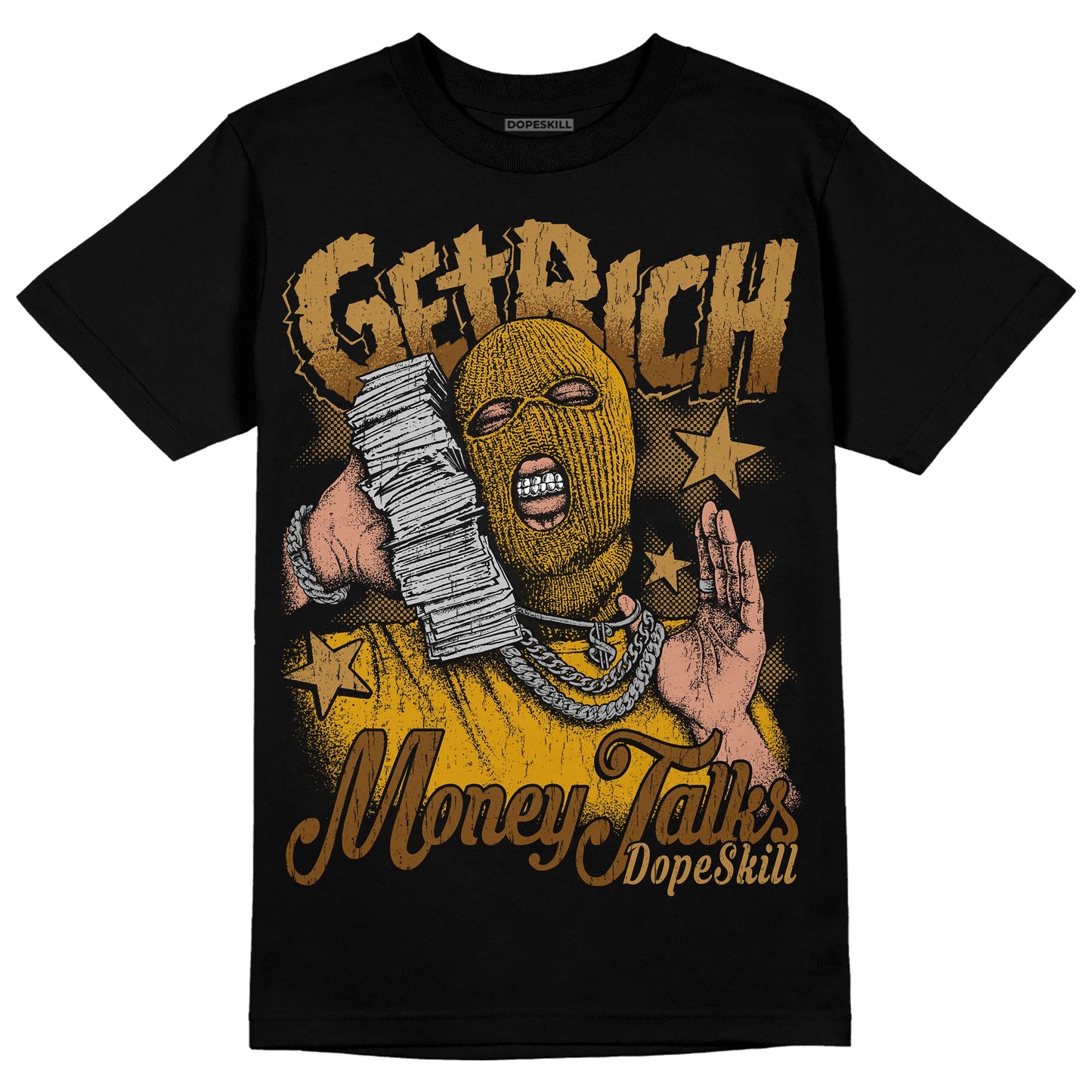 Wheat 13s DopeSkill T-Shirt Get Rich Graphic