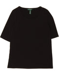 Ralph Lauren Womens T Shirt Top Uk 14 Medium Black Polyester