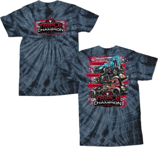 Triple Crown Champion T Shirt - Navy Dye