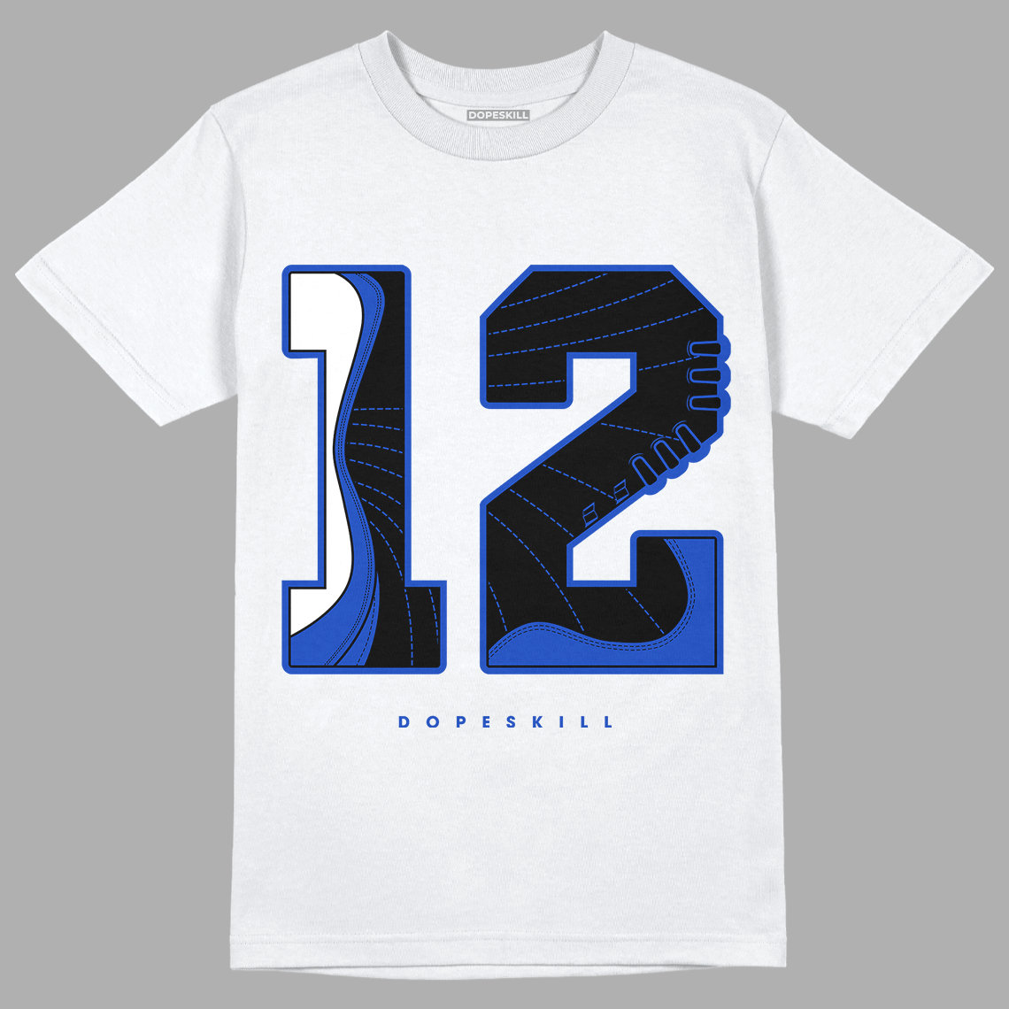 Hyper Royal 12s DopeSkill T-Shirt No.12 Graphic