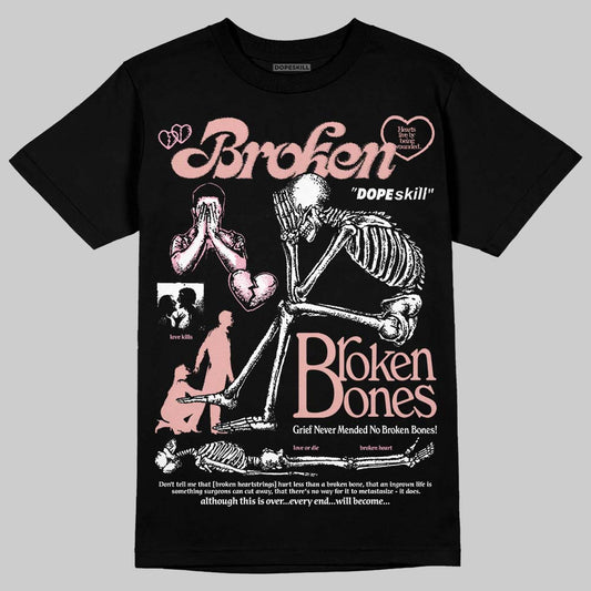 Rust Pink 1s 2025 DopeSkill T-Shirt Broken Bones Graphic